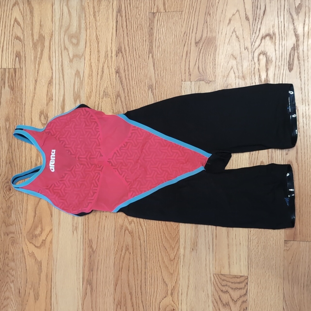 Arena Carbon Glide Tech Suit Open Back, Berries, sz 24 - WORN 3x - Picture 7 of 16